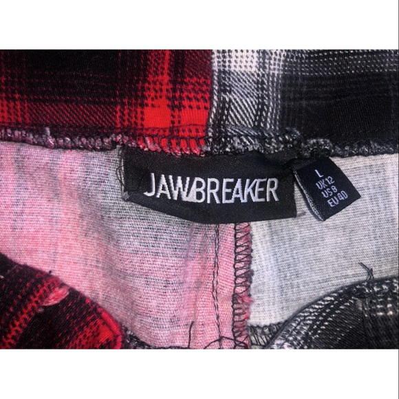 Jawbreaker mismatched plaid pants large - Picture 2 of 2